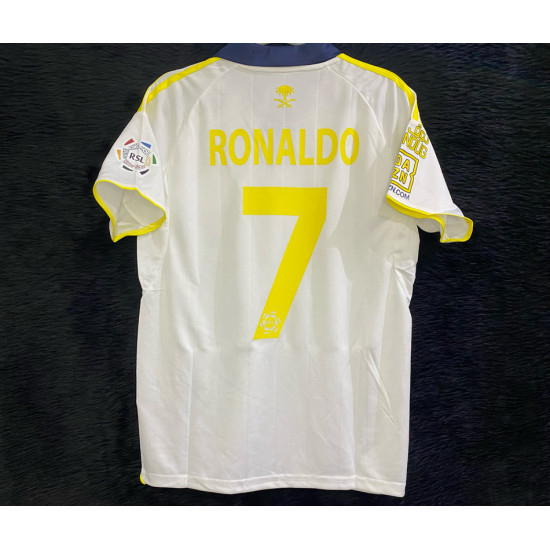New white Al-Nassr T-shirt + free Roshen League logo New white Al-Nassr T-shirt + free Roshen League logo