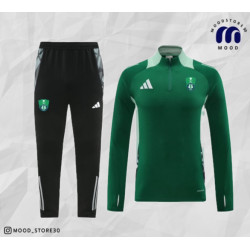 New green Al-Ahly sweater + extra long tracksuit