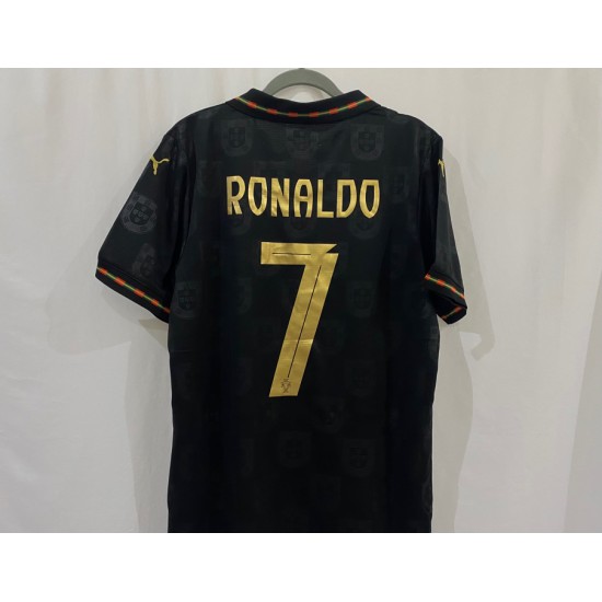 تيشرت البرتغال الاسود الجديد