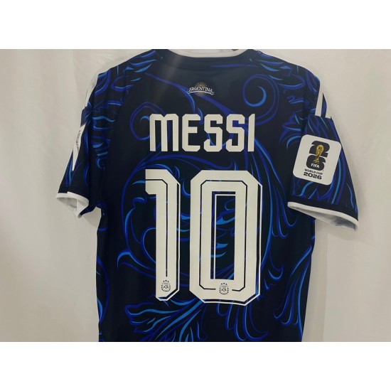 تيشرت الأرجنتين الاسود بشعار أبطال كاس العالم