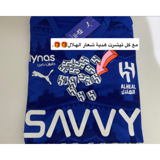 تيشرت الهلال الازرق الجديد + اضافة شعار الدوري مجانا + هديه ملصق الهلال