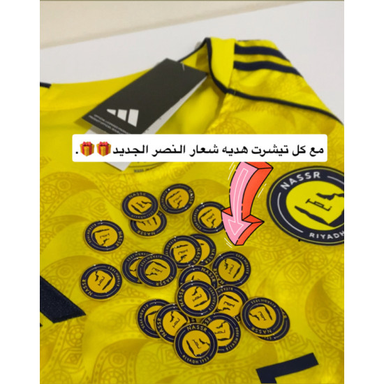 تيشرت النصر الاصفر الجديد + ملصق شعار النصر الجديد هديه