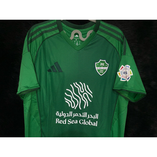 تيشرت الاهلي الاخضر الجديد مع ملصق جوال شعار الاهلي الجديد هديه