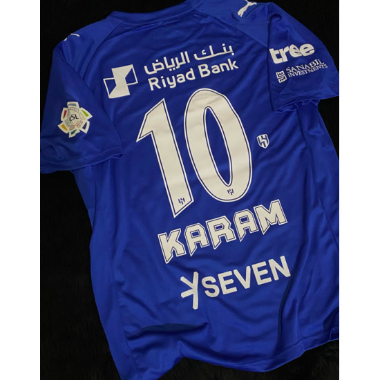 تيشرت الهلال الازرق الجديد + اضافة شعار الدوري مجانا + هديه ملصق الهلال
